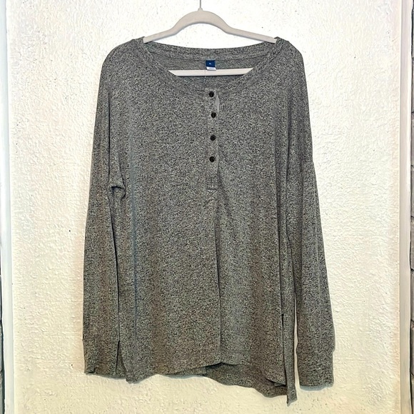Old Navy heather grey plush tunic size XL - Picture 1 of 8